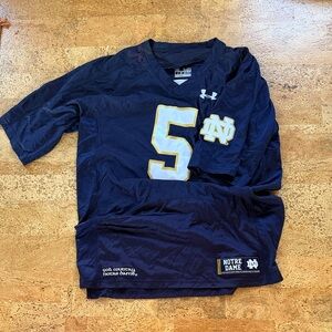 Under Armour Navy Notre Dame Jersey with Number 5